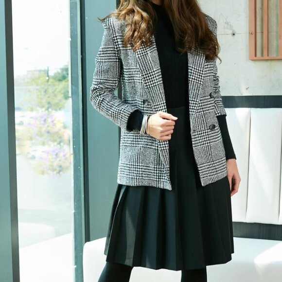 Pashmina Houndstooth Blazer Women's Sz Extra Large Career Office Business Casual - Picture 1 of 9